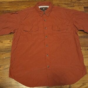Duluth Trading Co. Men's Burnt Orange Vented button front shirt- XL New W/O tags